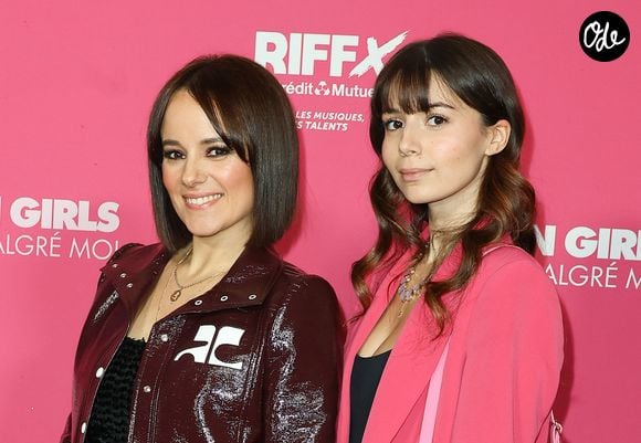Alizée (Alizée Jacotey) avec sa fille Annily Chatelain - Première du film "Mean Girls" au Grand Rex à Paris le 8 janvier 2024. © Coadic Guirec/Bestimage