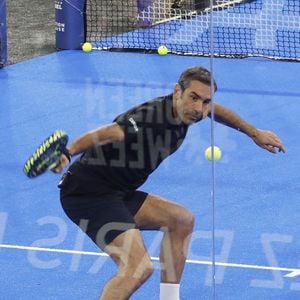 Exclusif - Robert Pires - Célébrités participent au tournoi "Padel Invitational” co-organisée par Webedia et la Fédération Française de Tennis (FFT) sur le court Philippe Chatrier lors du Greenweez Paris Major Premier Padel 2024 à Roland Garros le 28 septembre 2024. © Marc Ausset-Lacroix/Bestimage
