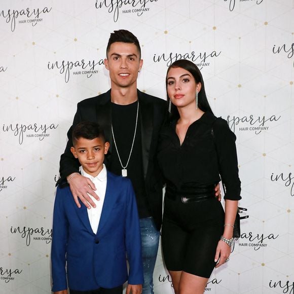 Cristiano Ronaldo, Georgina Rodriguez et Cristiano Ronaldo Jr assistent à l'inauguration de 'Isparya' le 18 mars 2019 à Madrid, en Espagne. Photo Europa Press/Contacto/ABACAPRESS.COM
