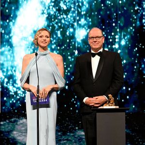 Le prince Albert II de Monaco et sa femme la princesse Charlène de Monaco   durant la cérémonie de clôture de la 64ème édition du Festival de télévision de Monte-Carlo au Grimaldi Forum à Monaco, le 17 juin 2025.