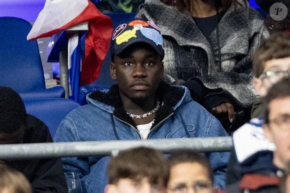Jungeli (danse avec les stars 2025) - Célébrités dans les tribunes du quart de finale de la Ligue des Nations de l'UEFA 2025 "France - Croatie (2-0 / tab 5-4)" au Stade de France à Saint-Denis le 23 mars 2025. © Cyril Moreau/Bestimage