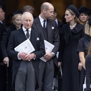 La famille royale durant les obsèques de la duchesse de Kent dans la cathédrale de Westminster à Londres le 16 septembre 2025. © Dana Press / Bestimage