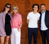 Oriane Deschamps et Michèle Laroque et Bruce Toussaint et son fils au village lors des Internationaux de France de Tennis de Roland Garros 2025. Paris. © Moreau / Jacovides / Bestimage