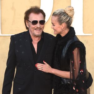 Archive - Johnny Hallyday et sa femme Laeticia à la présentation de la collection Dior croisière by Maria Grazia Chiuri à Calabasas, le 11 mai 2017. (Chris Delmas / Bestimage).