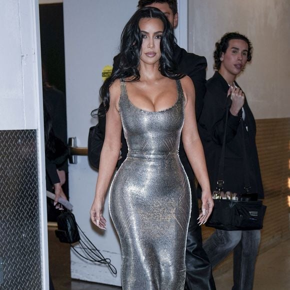 Kim Kardashian au photocall de la soirée d'anniversaire des "50 ans du Saturday Night Live (SNL 50)" au Rockfeller Center à New York, le 16 février 2025 ©Backgrid USA / Bestimage