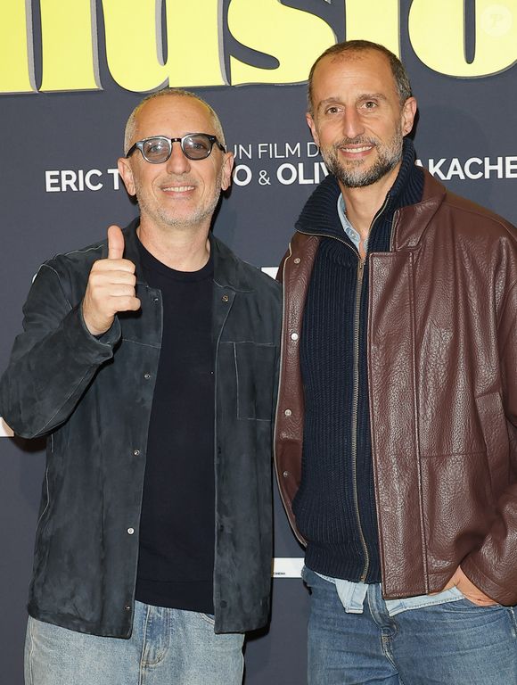 Gad Elmaleh et Arié Elmaleh - Première du film "Juste une illusion" au cinéma Le Grand Rex à Paris le 22 mars 2026. © Coadic Guirec/Bestimage