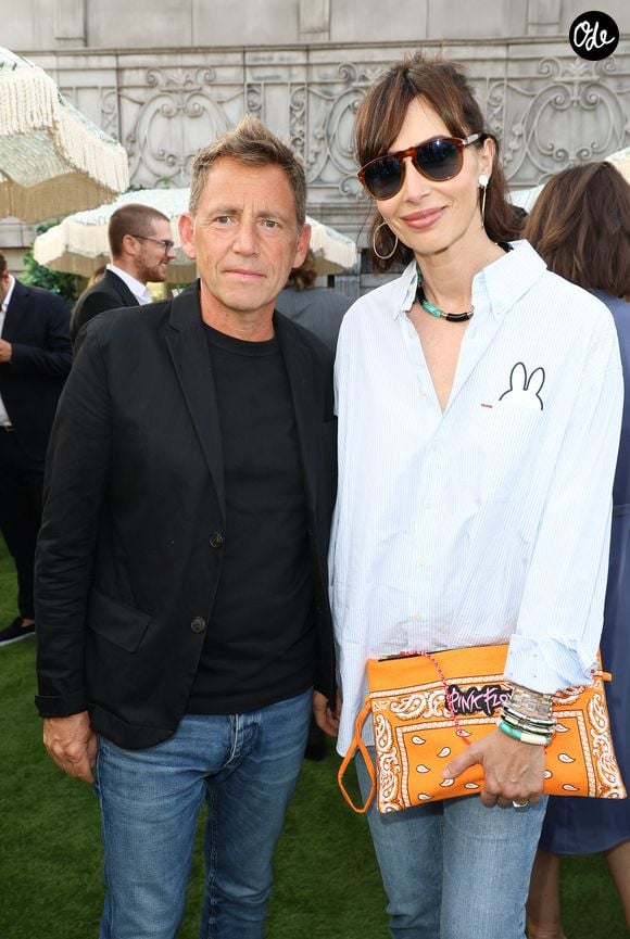 Exclusif - Géraldine Maillet et son compagnon Daniel Riolo - Inauguration du Rooftop "Le Marta - Jardin suspendu" au sommet de l'hôtel Barrière Fouquet's à Paris le 26 juin 2024.  © Coadic Guirec / Bestimage