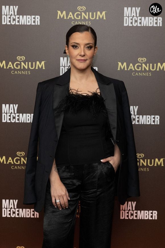 Camille Lellouche au photocall de la soirée du film "May December" à la plage Magnum lors du 76ème Festival International du Film de Cannes, France, le 20 mai 2023. © Cannes Magnum/Jeremy Melloul/Bestimage