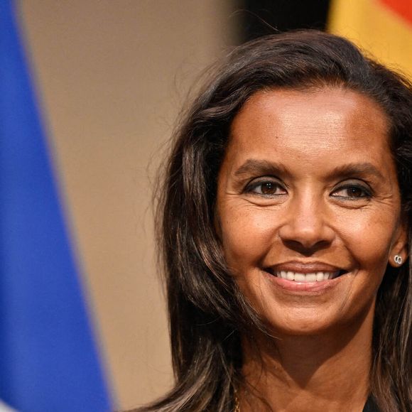 Karine Lemarchand lors de l'événement 'L' amour est tout près' visant à réunir les agriculteurs et les chaînes de supermarchés à l'Hôtel de Région Sud à Marseille, France, le 30 avril 2025. Photo par Laurent Coust/ABACAPRESS.COM