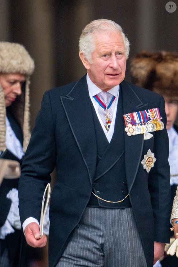 Le prince Charles, prince de Galles - Les membres de la famille royale et les invités lors de la messe célébrée à la cathédrale Saint-Paul de Londres, dans le cadre du jubilé de platine (70 ans de règne) de la reine Elisabeth II d’Angleterre. Londres, le 3 juin 2022.