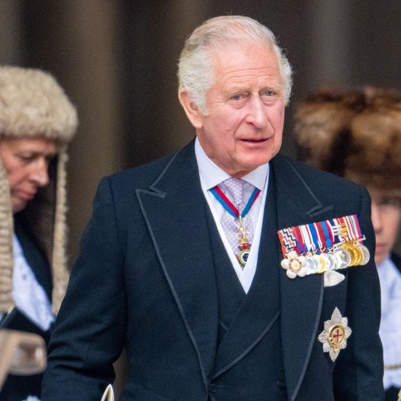 Le prince Charles, prince de Galles - Les membres de la famille royale et les invités lors de la messe célébrée à la cathédrale Saint-Paul de Londres, dans le cadre du jubilé de platine (70 ans de règne) de la reine Elisabeth II d’Angleterre. Londres, le 3 juin 2022.