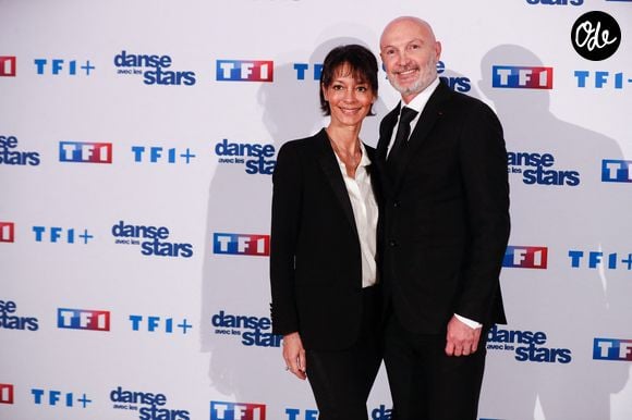 Frank Leboeuf et sa femme Chrislaure Nollet - Photocall de lancement de la saison 2025 de "Danse avec les stars" (DALS) au siège de  TF1 à Boulogne-Billancourt, France, le 16 janvier 2025. © Christophe Clovis / Bestimage