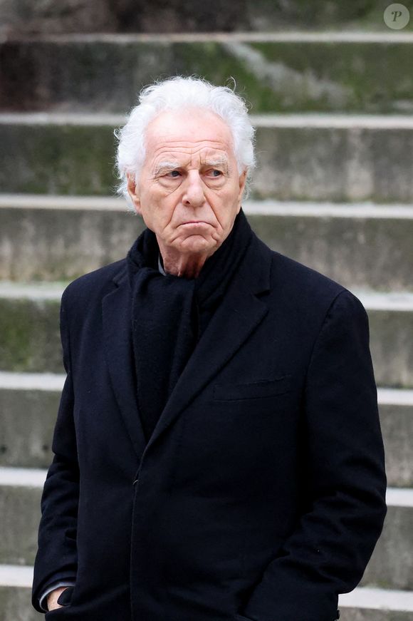 Robert Namias - Sortie des obsèques de Catherine Laborde en l’église Saint-Roch à Paris, le 6 février 2025.  © Jacovides - Moreau / Bestimage