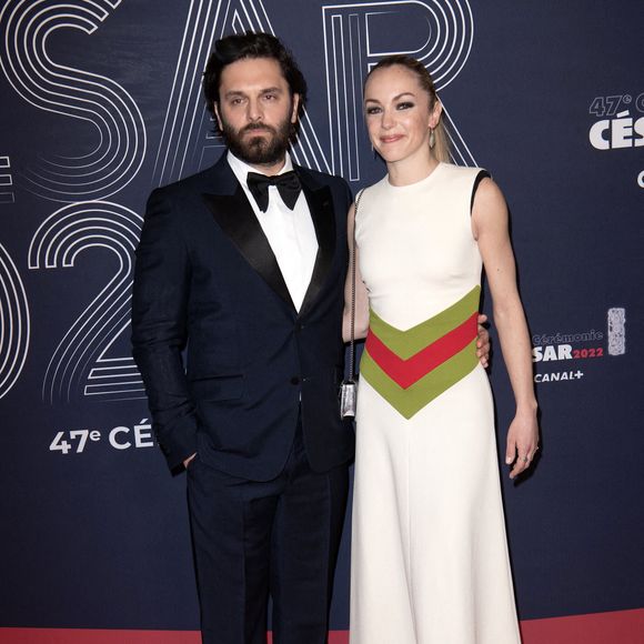 Pio Marmai et Charlotte Ranson arrivent à la 47e édition de la cérémonie des César du cinéma à l'Olympia à Paris, France, le 25 mars 2022. Photo par David Niviere/ABACAPRESS.COM