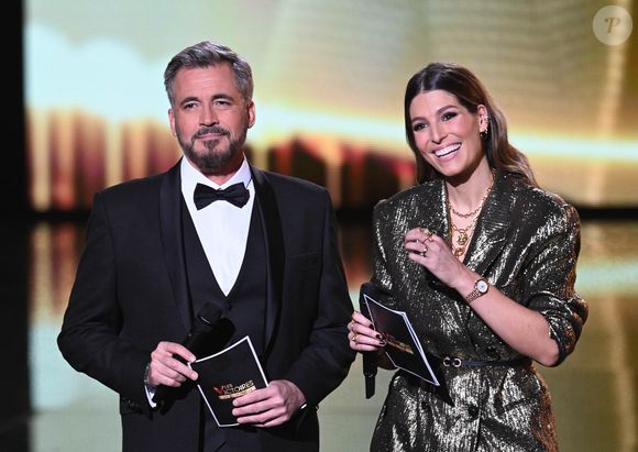 Olivier Minne et Laury Thilleman lors de la 37ème cérémonie des Victoires de la musique à la Seine musicale de Boulogne-Billancourt, le 11 février 2022.
© Guirec Coadic/Bestimage