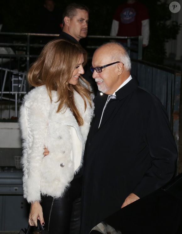 Celine Dion et son mari Rene Angelil arrivent a l'enregistrement de l'emission "Vivement dimanche" au studio Gabriel a Paris le 13 novembre 2013. L'emission sera diffusee le 17 novembre.