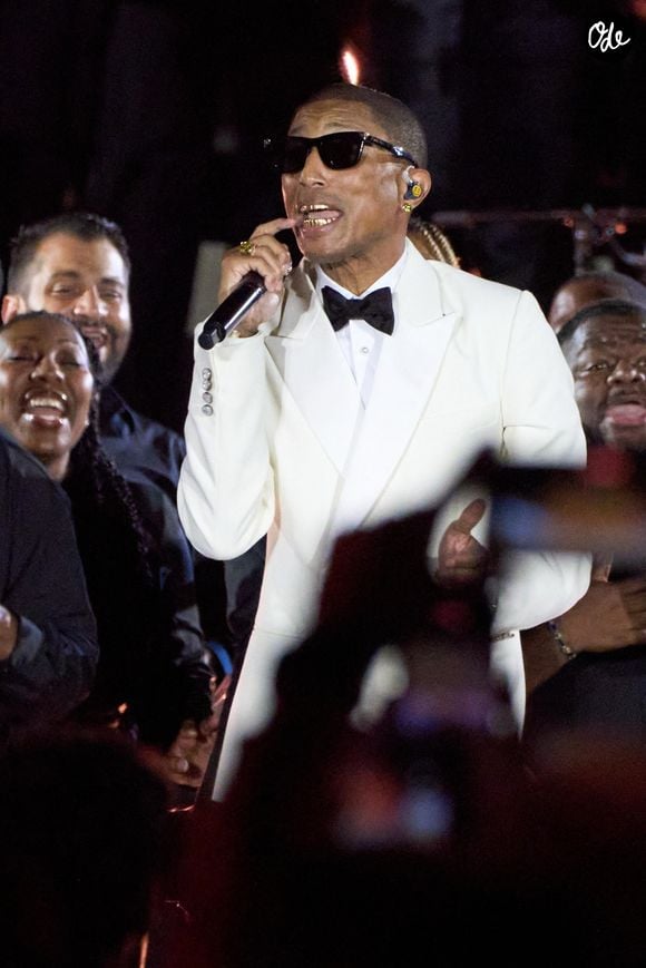 Pharrell Williams à la soirée concert "Grace for the World" au Vatican le 13 septembre 2025 ; un concert unique sur la place Saint-Pierre.