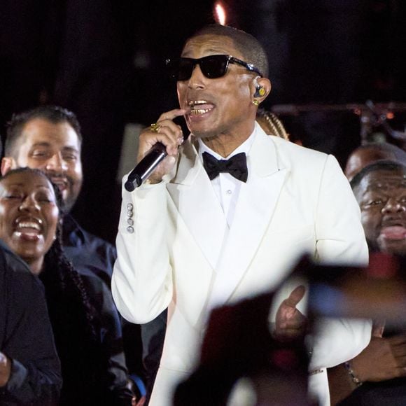 Pharrell Williams à la soirée concert "Grace for the World" au Vatican le 13 septembre 2025 ; un concert unique sur la place Saint-Pierre.