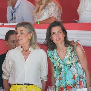 La princesse Caroline de Hanovre et sa fille Charlotte Casiraghi ont a assisté à la Monaco Longines Pro Am Cup au profit de l' AMADE à Monaco, le 3 juillet 2024. © Claudia Albuquerque/Bestimage