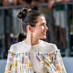 Charlotte Casiraghi lors de la 3ème journée du Jumping International de Monte-Carlo, le 5 juillet 2025. La compétition se déroule sur le port Hercule à Monaco, du 3 juillet au 5 juillet. © Claudia Albuquerque/Bestimage