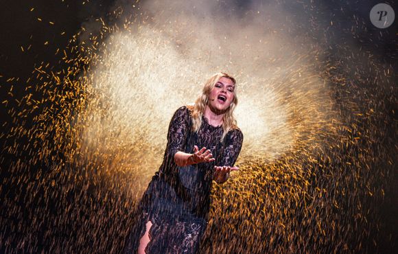 Louane de France avec la chanson "Maman" lors d'une répétition pour la deuxième demi-finale du 69e Concours Eurovision de la chanson à l'Arena St. Jakobshalle. Photo by Jens Buttner/DPA/ABACAPRESS.COM