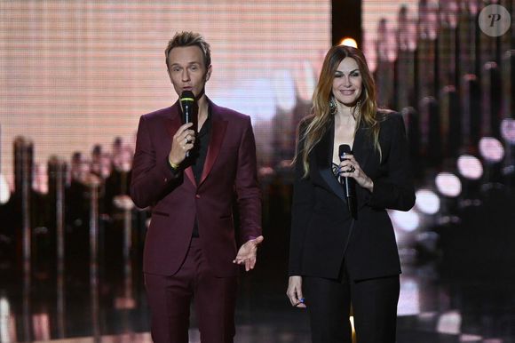 Cyril Féraud et Helena Noguerra lors de la 41e cérémonie des Victoires de la Musique à La Seine Musicale le 13 février 2026 à Boulogne-Billancourt, France. Photo de Franck Castel /ABACAPRESS.COM