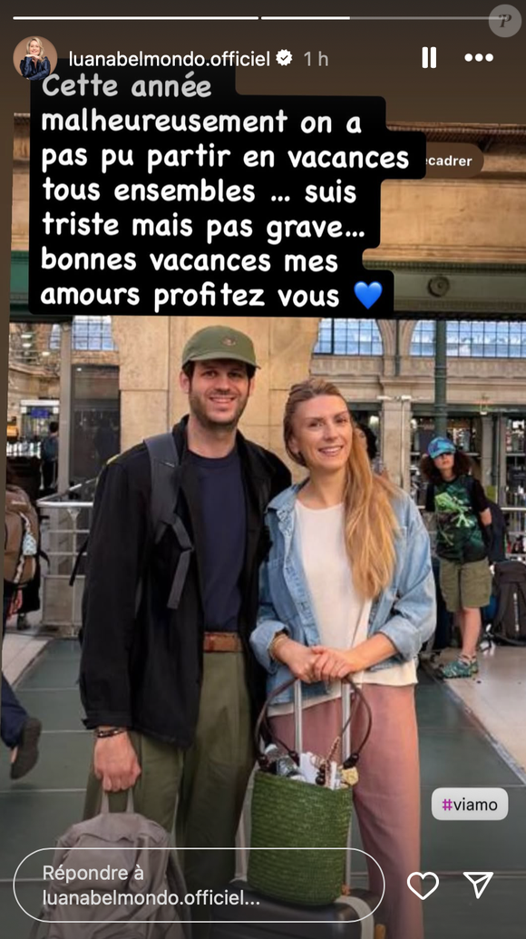 Story Instagram de Luana Belmondo du 10 août 2025.