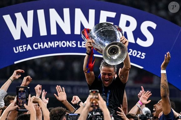 Luis Enrique - Le PSG remporte la Ligue Des Champions 2025, pour la première fois de son histoire, face à l'Inter Milan (5-0) à l'Allianz Arena de Munich, le 31 mai 2025. Photo : Image Sport/PsnewZ/Bestimage