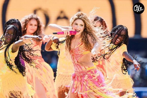 Shakira se produit lors de la mi-temps de la finale de la Coupe du monde de la FIFA entre l’Espagne et l’Argentine, au New York New Jersey Stadium, à East Rutherford, aux États-Unis, le dimanche 19 juillet 2026. © SPP / PsnewZ / Bestimage