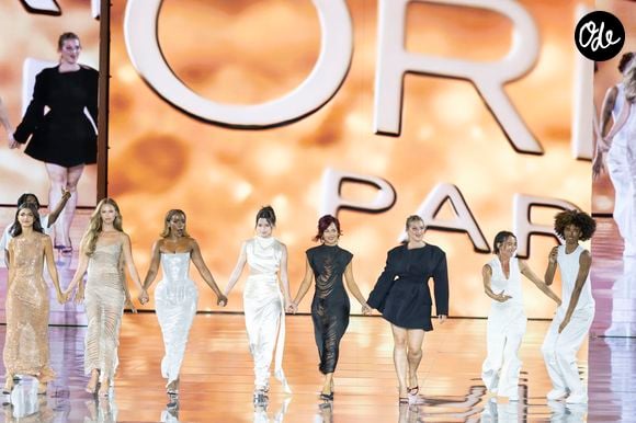 Francisca Cerqueira Gomes, Desire Duplantis, Ama Qamata, Becky Armstrong, Bella Campos and Helena Bailly – Défilé L’Oreal Paris « Express Your Worth » à Paris, France, le 29 septembre 2026. © Olivier Borde / Bestimage