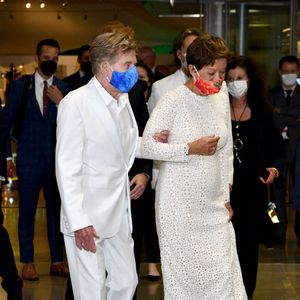 Robert Redford et sa femme Sibylle Szaggars durant la cérémonie de Remise des Prix de la Fondation Prince Albert II de Monaco, au Grimaldi Forum, à Monaco, le 29 octobre 2021.  © Bruno Bebert/Bestimage