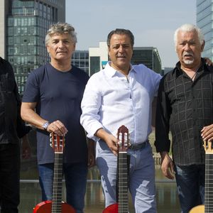 De gauche à droite : Canut Reyes, Patchai Reyes, Chico Bouchicki et Paul Reyes, le 3 août 2018, à Dusseldorf, en Allemagne. 

Photo par Malte Ossowski/Sven Simon/DPA/ABACAPRESS.COM,