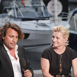 Exclusif - Bertrand Chameroy, Anne-Elisabeth Lemoine - Plateau de l'émission "C à vous" lors du 77ème Festival International du Film de Cannes le 21 mai 2024. © Jack Tribeca/Bestimage