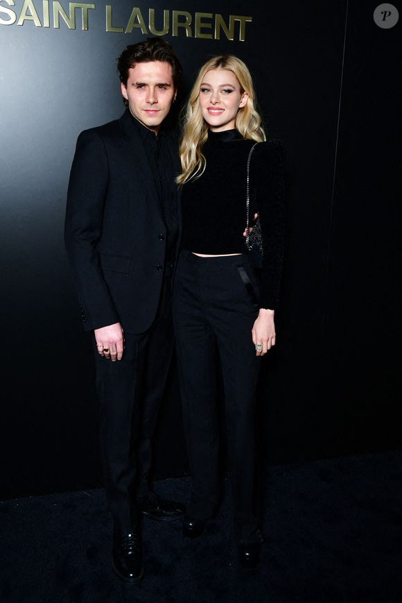 Photo d'archives du 25 février 2020 de Brooklyn Beckham et Nicola Peltz assistant au défilé Saint Laurent lors de la semaine de la mode à Paris. Photo par Laurent Zabulon/ABACAPRESS.COM