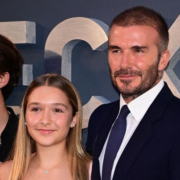 David Beckham et sa famille à l'avant-première du documentaire Beckham à Londres.AGENCE / BESTIMAGE