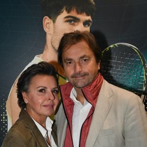 Henri Leconte et sa compagne Maria Dowlatshahi - Célébrités en tribunes lors des demi- finales du tournoi de tennis ATP Masters 1000 de Paris (Paris Rolex Master ) à l'Accor Arena - Palais Omnisports de Paris-Bercy - à Paris, France, le 2 novembre 2024. © Veeren/Bestimage