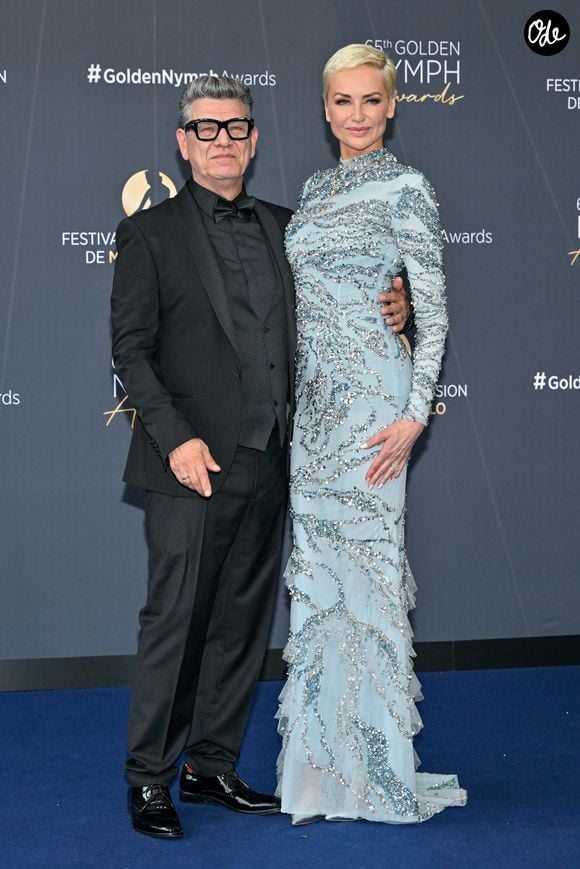 Marc Lavoine et Adriana Karembeu assistent à la cérémonie de clôture du 65e Festival de télévision de Monte-Carlo, le 16 juin 2026 à Monte-Carlo, Monaco. Photo de Julien Reynaud/APS-Medias/ABACAPRESS.COM