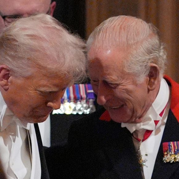 Le roi Charles III a accueilli Donald Trump au château de Windsor.

Donald J. Trump et le roi Charles III d'Angleterre lors du banquet d'Etat au château de Windsor en l'honneur de la visite officielle de président Donald Trump et de la Première dame Melania au Royaume-Uni. © Yui Mok / WPA-Pool / Julien Burton via Bestimage