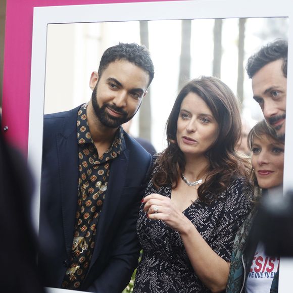 Joakim Latzko et Anne Décis (Plus Belle la Vie) - Masterclass des acteurs des série "Plus Belle la Vie", "Les Mystères de l'Amour" et "Alice Nevers" à l'Espace Miramar lors du festival Canneseries à Cannes, le 7 avril 2019. © Dylan Meiffret / Nice Matin / Bestimage