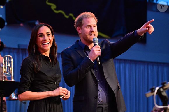 Le duc et la duchesse de Sussex, lors des Invictus Games à Düsseldorf, en Allemagne, le mardi 12 septembre 2023. © Adams Bruce/PA Photos/ABACA