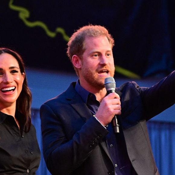 Le duc et la duchesse de Sussex, lors des Invictus Games à Düsseldorf, en Allemagne, le mardi 12 septembre 2023. © Adams Bruce/PA Photos/ABACA