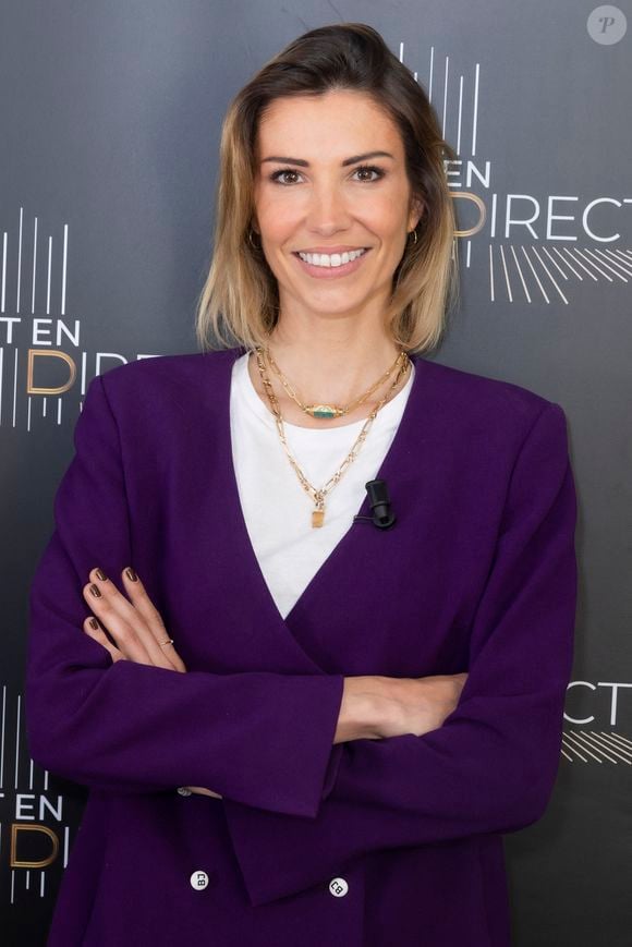 Alexandra Rosenfeld, dans les coulisses de l'émission OEED (On Est En Direct) le 23 avril 2022.