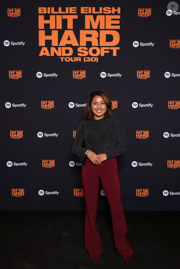 Anisha Jo à l'avant-première du film sur Billie Eilish réalisé en 3D qui retrace l’un des concerts de sa tournée "Hit me hard and soft". © Antoine Flament / Paramount Pictures