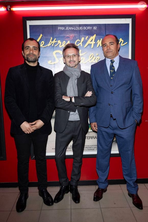 Ses fils Jihed Gasmi-Mitterrand, Mathieu Mitterrand et Said Kasmi-Mitterrand étaient également présents lors de cette soirée.

Exclusif - Jihed Gasmi-Mitterrand, Mathieu Mitterrand et Said Kasmi-Mitterrand - Soirée hommage pour le premier anniversaire de la mort de Frédéric Mitterrand en présence de Catherine Deneuve au cinéma du Panthéon à Paris le 24 mars 2025. © Cyril Moreau/Bestimage