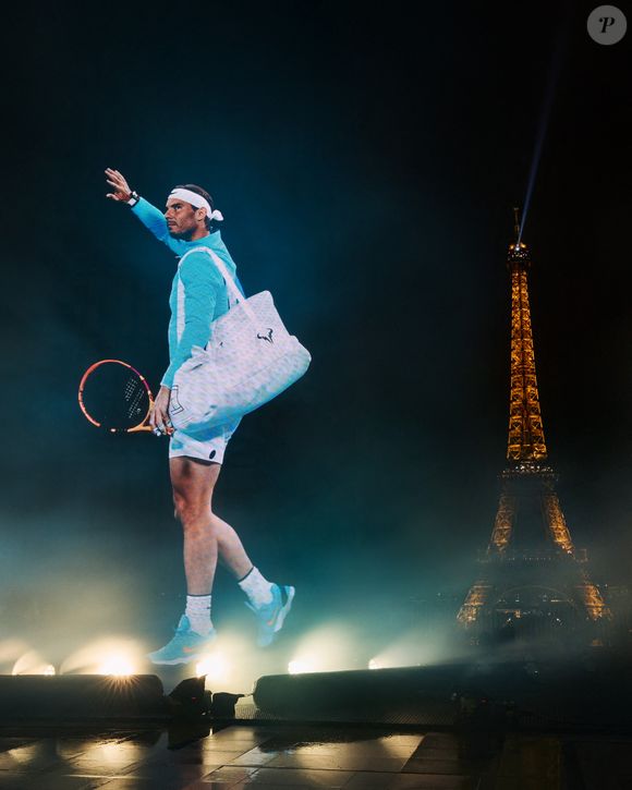 Nike célèbre rafael nadal avec une projection monumentale au Trocadero à Paris. © Nike via Bestimage