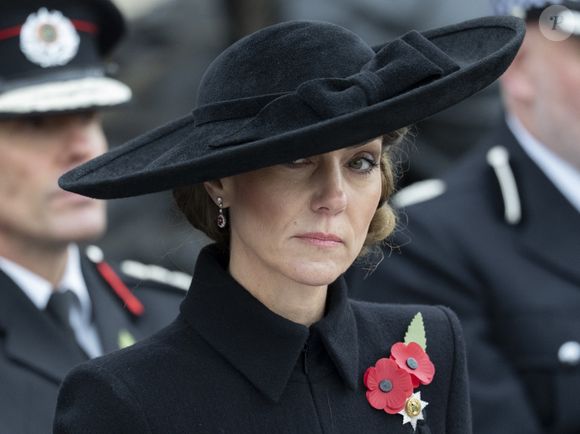 Kate Middleton, princesse de Galles, lors de la cérémonie du souvenir organisée par la Royal British Legion au National Memorial Arboretum dans le Staffordshire le 11 novembre 2025. Photo par GOFF  / BESTIMAGE