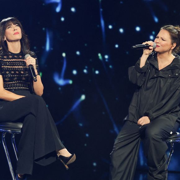 Exclusif - Nolwenn Leroy, Anne Sila lors de l'enregistrement de l'émission "Nos voix pour toutes" au profit de la Fondation des femmes à l’Adidas Arena diffusée sur TMC le 25 novembre 2025, à Paris, France, le 19 novembre 2025. © Guirec-Moreau/Bestimage