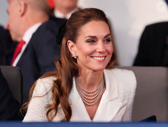 La princesse de Galles lors du concert célébrant le 80e anniversaire du jour de la Victoire en Europe, qui s'est tenu sur la place historique de Horse Guards Parade, dans le centre de Londres. Jeudi 8 mai 2025. Photo by Chris Jackson/PA Wire/ABACAPRESS.COM