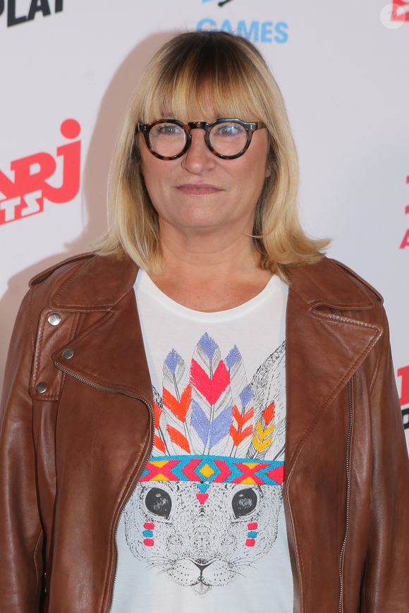 Christine Bravo lors de la conférence de presse de rentrée du groupe NRJ au Musée du Quai Branly à Paris, le 21 septembre 2017.  Photo : CVS / Bestimage