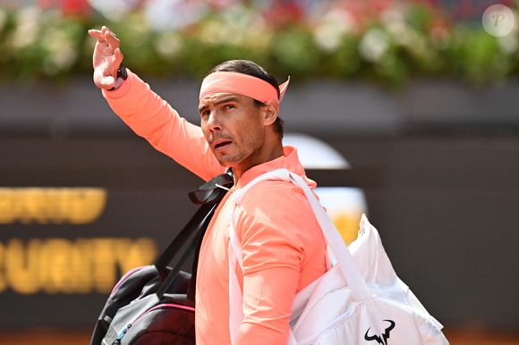 Rafael Nadal lors du tournoi de tennis Mutua à Madrid, le 29 avril 2024. Europa Press / Bestimage